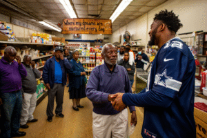 CeeDee Lamb, a Dallas Cowboys player, spent $50,000 to save a small grocery store that had provided him with free meals during his high school years. In an incredibly touching gesture, he not only saved the store but also hung a sign that read, “Where my dreams are nurtured every day.”