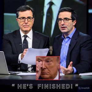 Colbert Oliver Trump Reveal live moment