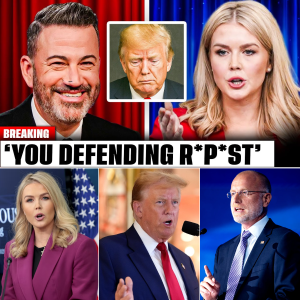 JIMMY KIMMEL–KAROLINE LEAVITT CLASH ERUPTS ON LIVE TELEVISION: WHITE HOUSE DENIALS COLLIDE WITH DOCUMENTED PRESSURE AS D.O.N.A.L.D T.R.U.M.P REACTS BEHIND THE SCENES